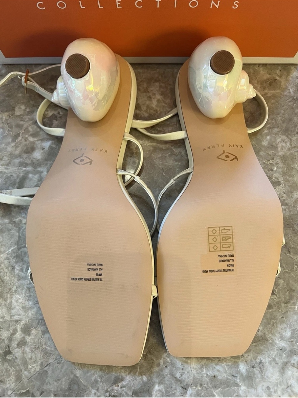 KATY PERRY MARITIME STRAPPY SANDAL CHALK NEW 8.5 - Picture 6 of 8
